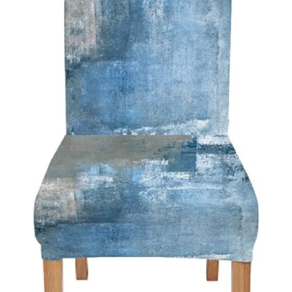 Blue Patterned Dining Chair Covers